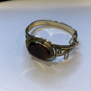 Vintage bracelet with brown stone